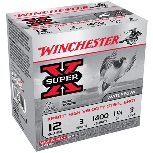 Winchester Super X Xpert HV Steel 12ga 3'' 1 1/4oz #3 25/bx
