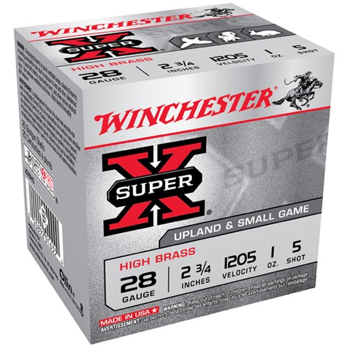 Winchester Super X High Brass 28ga 2.75'' 1 oz. #5 25/bx