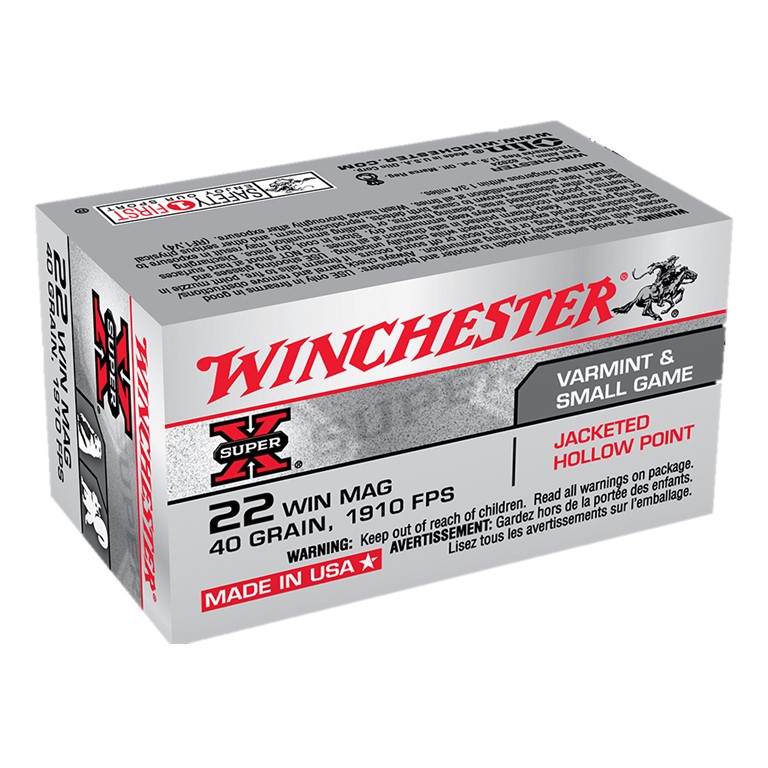 Winchester 22 Mag Jhp 40gr Super X Ammo 500rds Lohman Arms